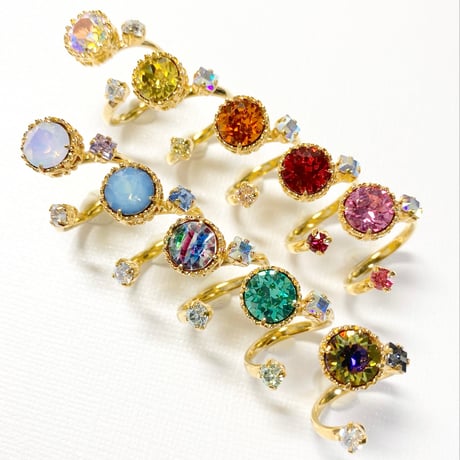 Candy/フォークリング 11号〜12号(✣ゴールドカラー金具)