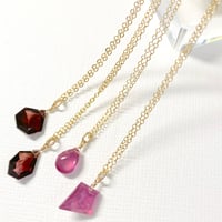 Ruby＆Garnet/14kgfネックレス