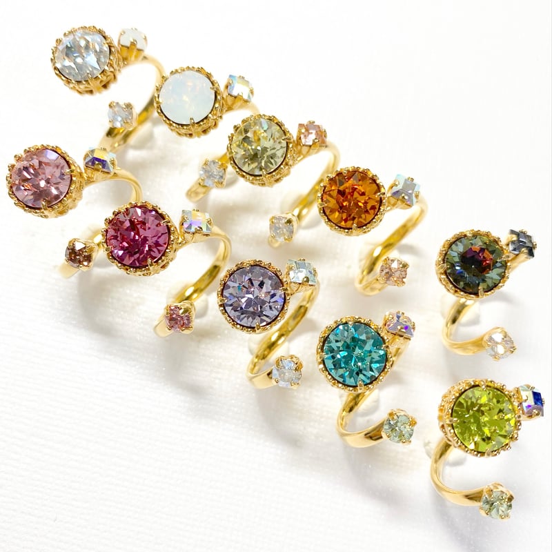 Candy/フォークリング 11号〜12号(✣ゴールドカラー金具) | nenenjewelry