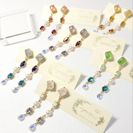 long bijou coffret/ピアス イヤリング (✣ゴールドカラー金具)