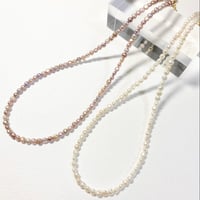 Mini Button Pearl/14kgfネックレス