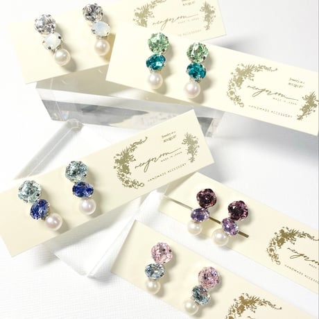 coffret pearl/ピアス イヤリング (✣シルバーカラー金具) ✤無くなり次第終了
