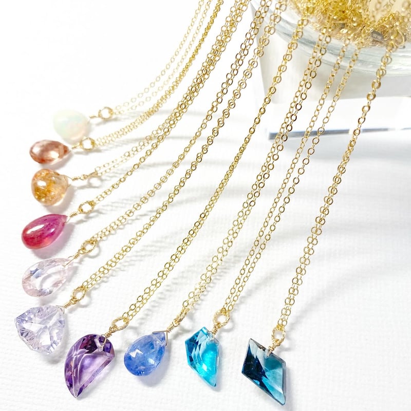 Sun stone/14kgfネックレス | nenenjewelry