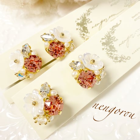 cerisier Bijoux/ピアス イヤリング(✣ローズピーチ)
