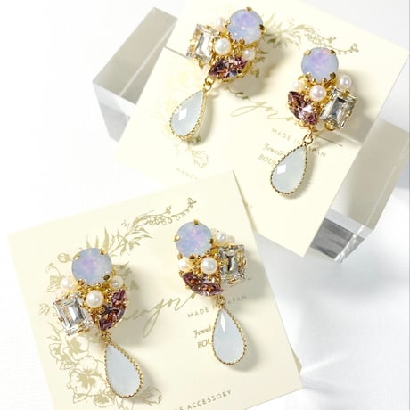 ovale Bijoux/ピアス イヤリング(✤パステルラベンダー)