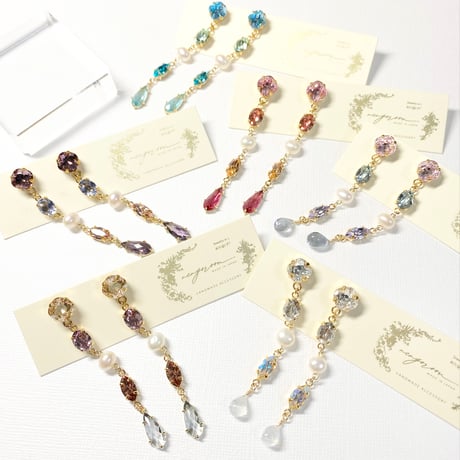 long bijou coffret/ピアス イヤリング (✣ゴールドカラー金具)