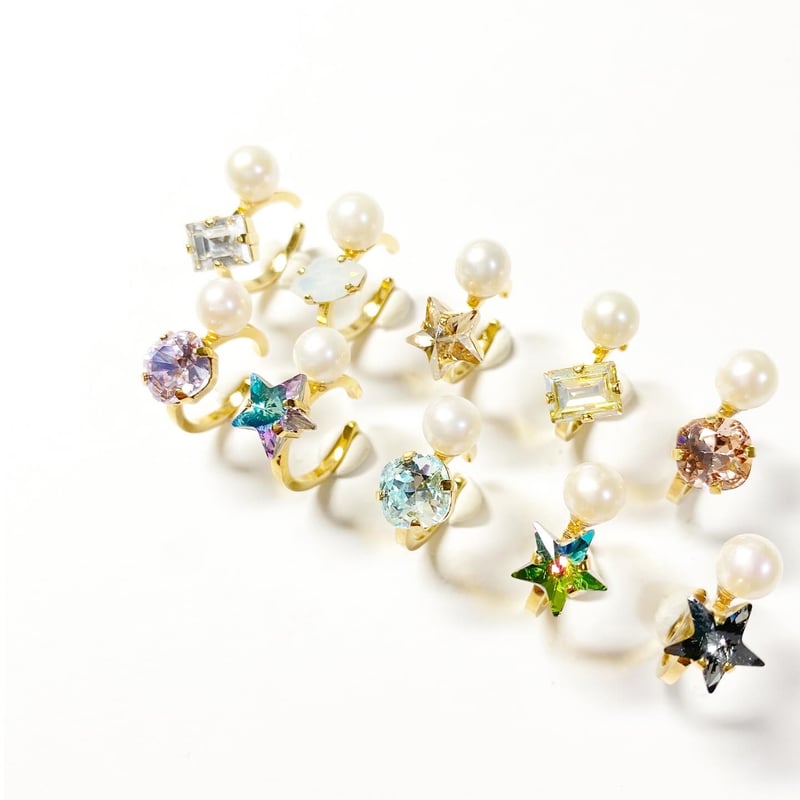 coffret pearl/イヤーカフ(✣ゴールドカラー金具) | nenenjewelry