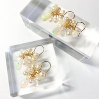 Ethiopia opal×Pearl/ピアス イヤリング