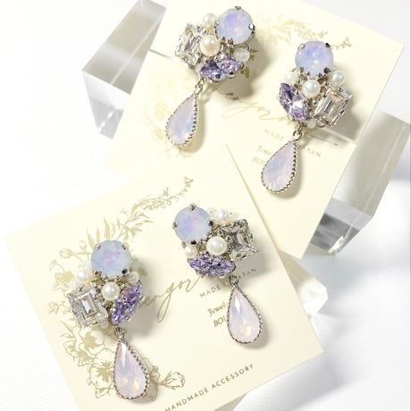 ovale Bijoux/ピアス イヤリング(✤パステルラベンダー)