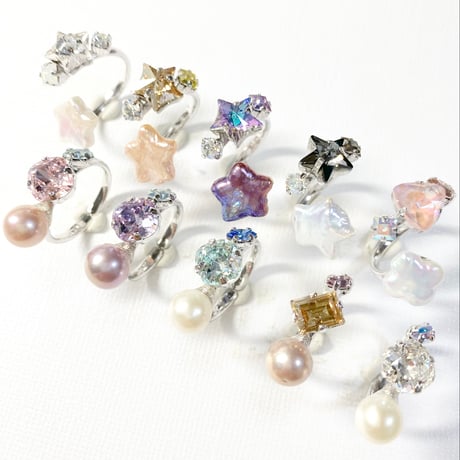 coffret baroque pearl/フォークリング 11号〜12号(✣シルバーカラー金具)