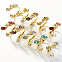 coffret gemstones/フォークリング 11号〜12号(✣ゴールドカラー金具)