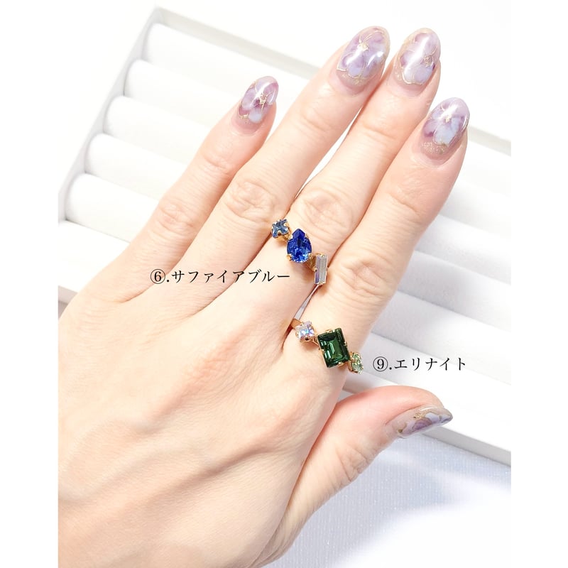 coffret/シングルリング 11号〜12号(✣ゴールドカラー金具