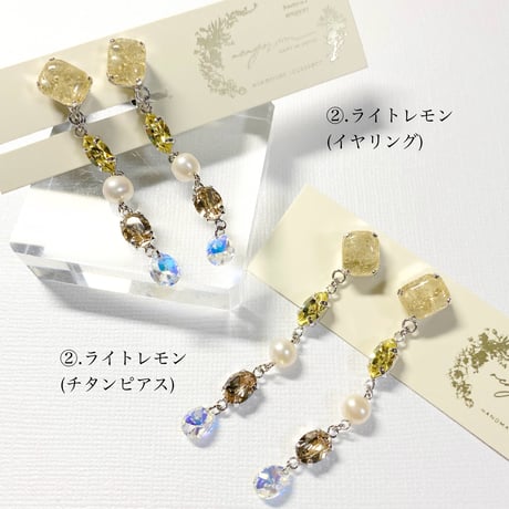 long bijou coffret/ピアス イヤリング (✣シルバーカラー金具)