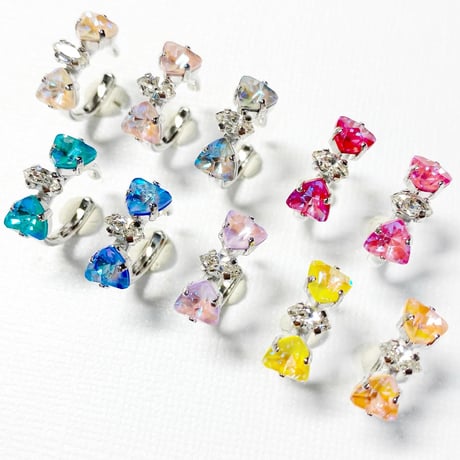 Ribbon cuff/イヤーカフ(✣シルバーカラー金具)