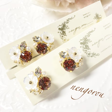 cerisier Bijoux/ピアス イヤリング(✣ブラッシュローズ)