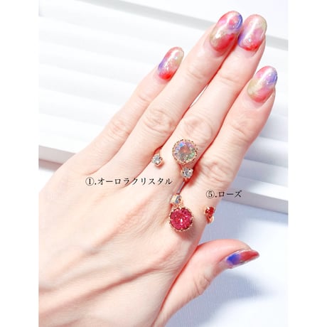Candy/フォークリング 11号〜12号(✣ゴールドカラー金具)
