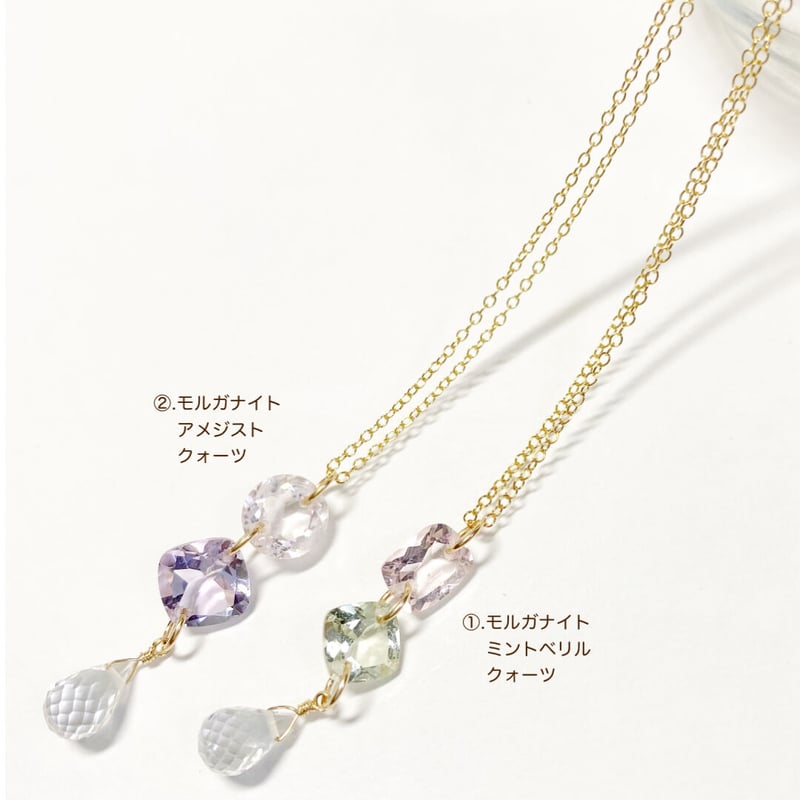 Three gemstones/14kgfネックレス | nenenjewelry