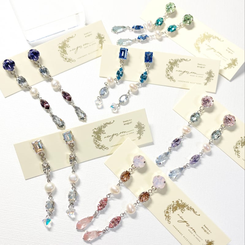 long bijou coffret/ピアス イヤリング (✣シルバーカラー金具) | nen