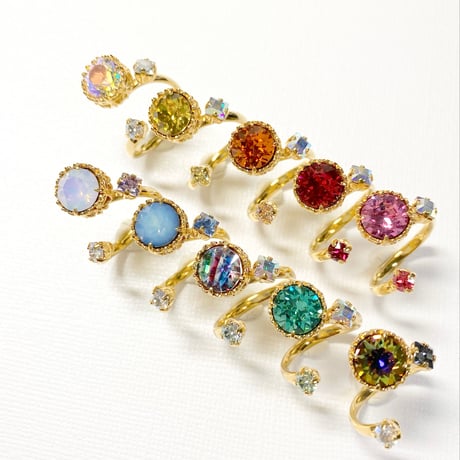 Candy/フォークリング 11号〜12号(✣ゴールドカラー金具)