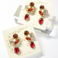 ovale Bijoux/ピアス イヤリング(✣スカーレット)