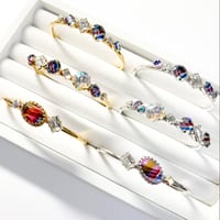 Iris glass/バングル(シルバーカラー金具＆ゴールドカラー金具)