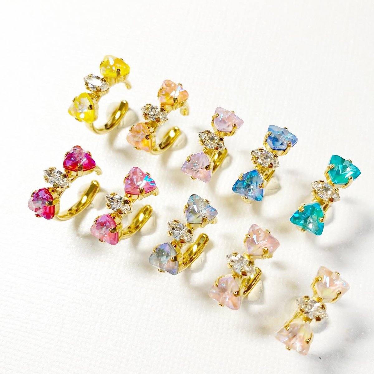 山本様専用 イヤーカフ ゴールド 金具 押し花 立体乾燥花