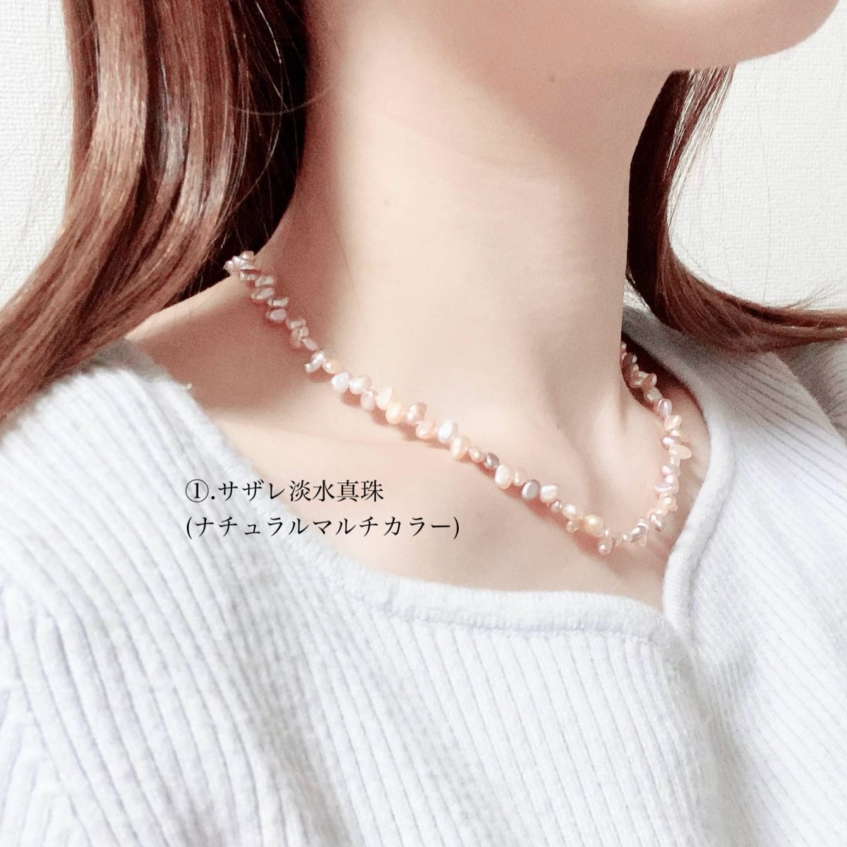【Ruby】インプレッションストーン×淡水パールのデザインネックレス Circle Pearl/14kgfネックレス | nenenjewelry