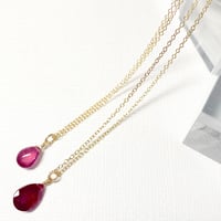 Ruby/14kgfネックレス