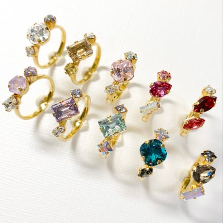 coffret/シングルリング 11号〜12号(✣ゴールドカラー金具) | nenenjewelry