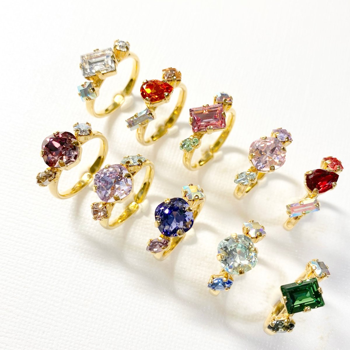 coffret/シングルリング 11号〜12号(✣ゴールドカラー金具) | nenenjewelry