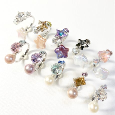 coffret baroque pearl/フォークリング 11号〜12号(✣シルバーカラー金具)