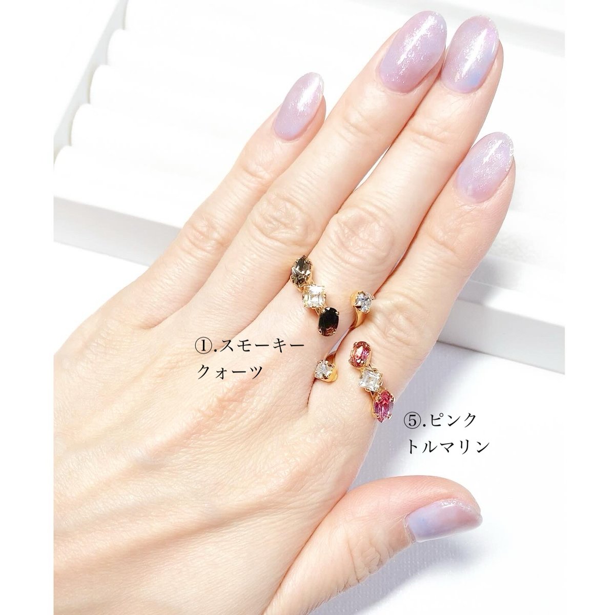 パーセルジュエリー リーフデザイン フォークリング Candy/フォークリング 11号〜12号(✣ゴールドカラー金具