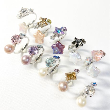 coffret baroque pearl/フォークリング 11号〜12号(✣シルバーカラー金具)