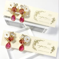 Drop clover Bijoux/ピアス イヤリング (✣ベリーピンク)