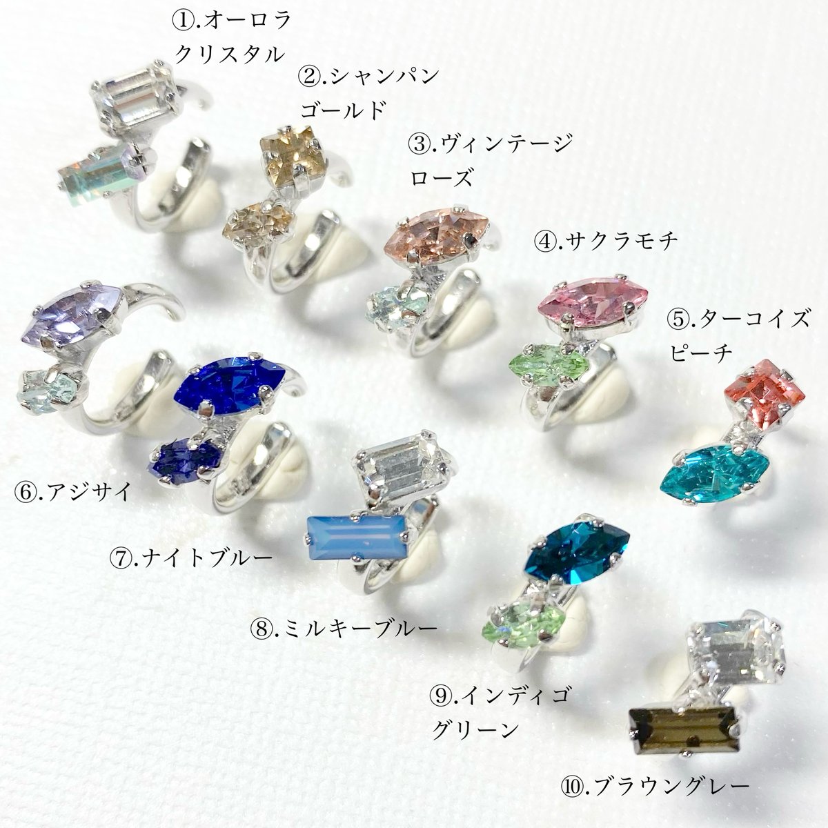   シルバー イヤーカフ 箱付き coffret/イヤーカフ(✣シルバーカラー金具) | nenenjewelry