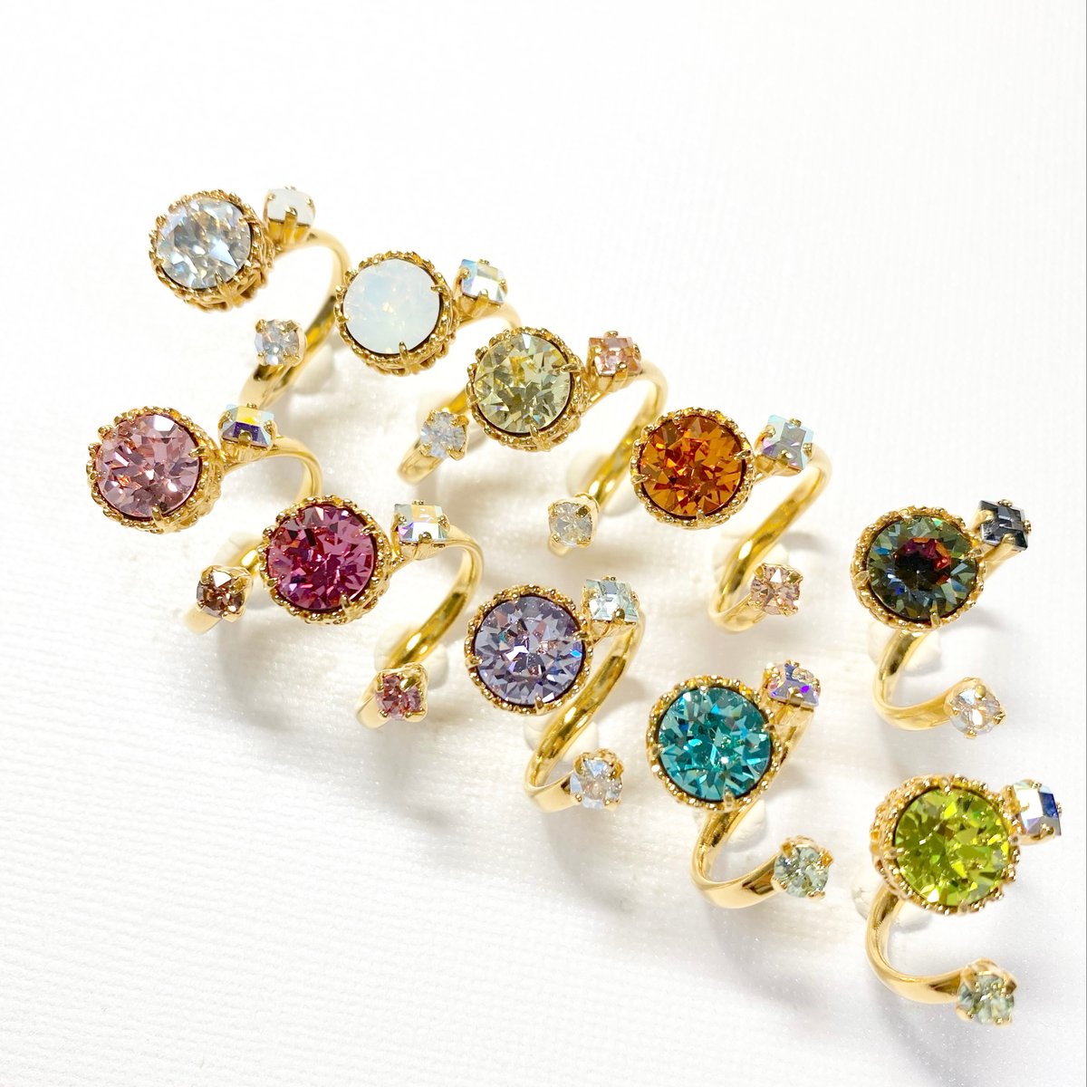 Candy/フォークリング 11号〜12号(✣ゴールドカラー金具) | nenenjewelry