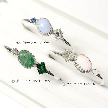coffret gemstones/バングル(✣シルバーカラー金具 約14cm)
