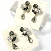 ovale Bijoux/ピアス イヤリング(✤クリスタルグレー)