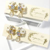 Drop clover Bijoux/ピアス イヤリング (✣オーロラクリア)