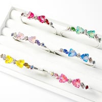 Ribbon bangle/バングル 約14cm (✣シルバーカラー金具)