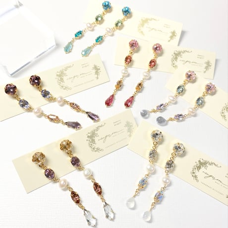 long bijou coffret/ピアス イヤリング (✣ゴールドカラー金具)