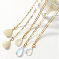 Ethiopia Opal＆Moon stone/14kgfネックレス