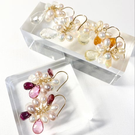 Quartz×Opal×Pearl/ピアス イヤリング