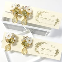 Drop clover Bijoux/ピアス イヤリング (✣レモンイエロー)