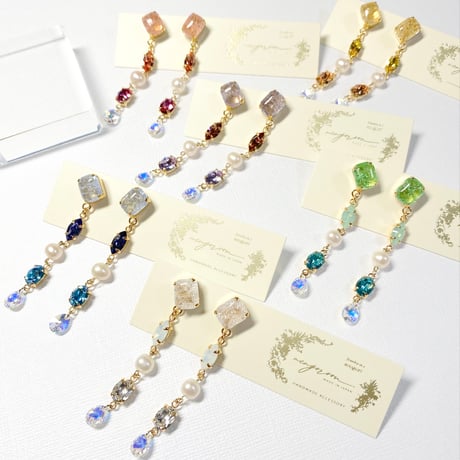 long bijou coffret/ピアス イヤリング (✣ゴールドカラー金具)