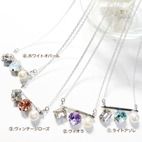 Pearl Bar Bijoux/silver925ネックレス