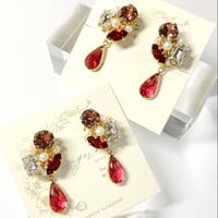 ovale Bijoux/ピアス イヤリング(✤スカーレット)