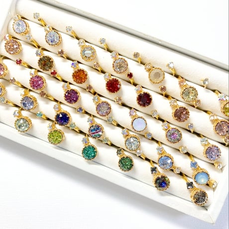 Candy/フォークリング 11号〜12号(✣ゴールドカラー金具)