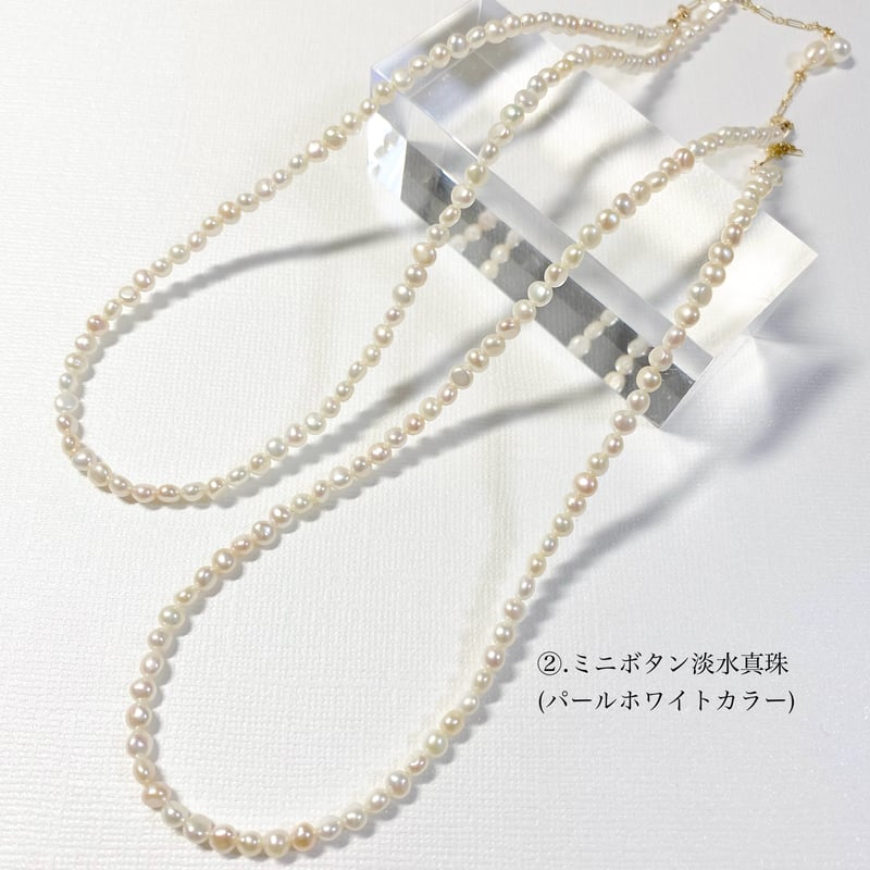 Mini Button Pearl/14kgfネックレス | nenenjewelry