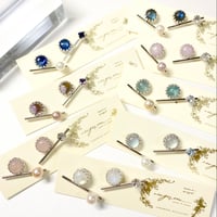 Twig gemstones/ピアス イヤリング (✣シルバーカラー金具)